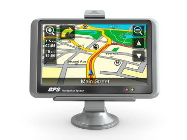 Navigation system. Gps. 3d clipart