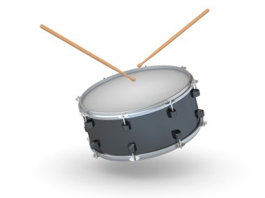 Drum and drumsticks clipart