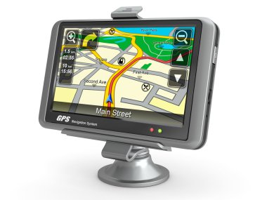 Navigation system. Gps. 3d clipart