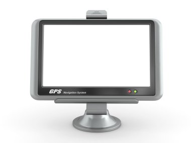 Gps with empty screen. 3d clipart