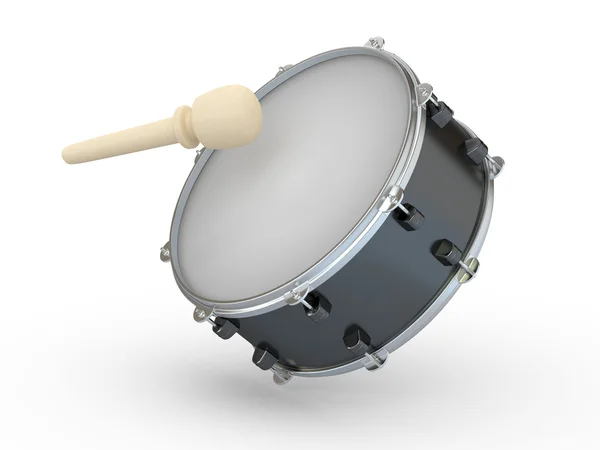 Барабан и барабанная палочка — стоковое фото