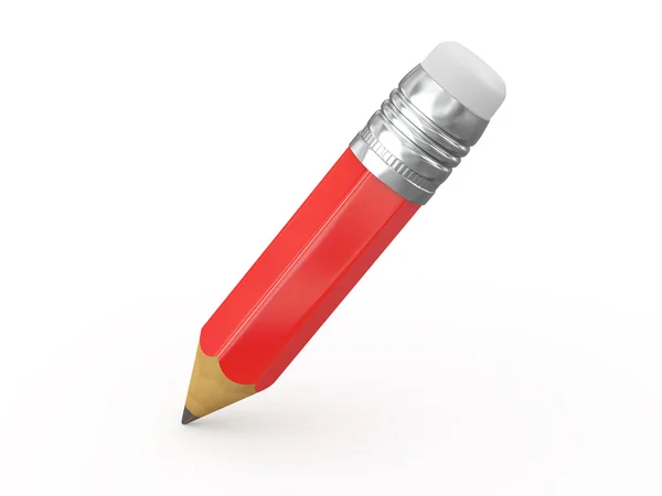 Bleistift mit Radiergummi. 3d — Stockfoto