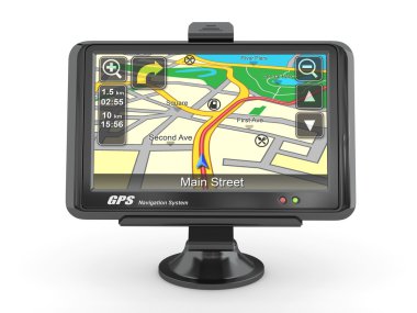 Navigation system. Gps. 3d clipart