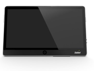 beyaz zemin üzerine tablet pc. 3D