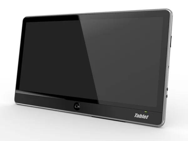 Komputer typu Tablet na białym tle. 3D — Zdjęcie stockowe