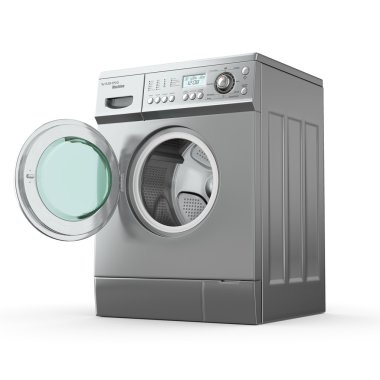 Washing machine. 3d clipart