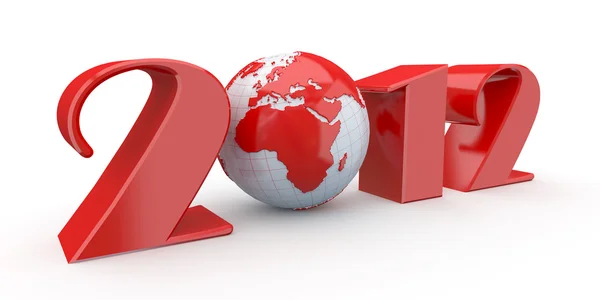 Yeni yıl. metin 2012 ve toprak — Stok fotoğraf