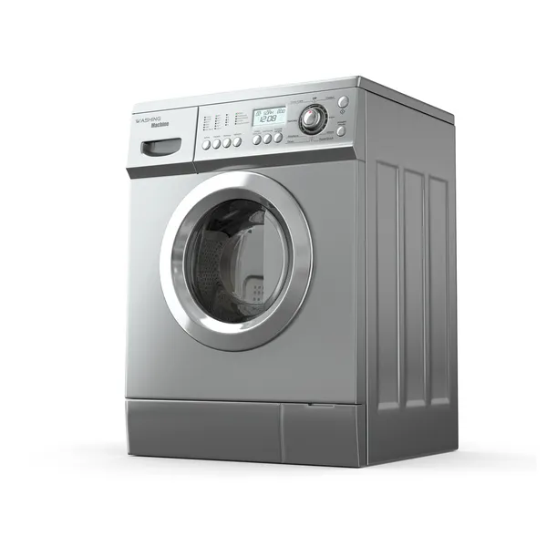Máquina de lavar roupa. 3d — Fotografia de Stock