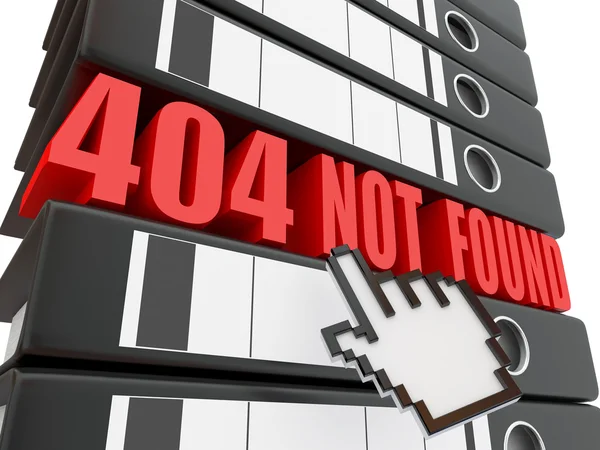 Fehler 404. Datei nicht gefunden. Bindemittel — Stockfoto