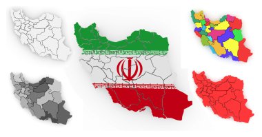 iran'ın üç boyutlu Haritası