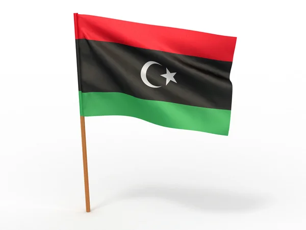 Flagge flattert im Wind. libyen — Stockfoto