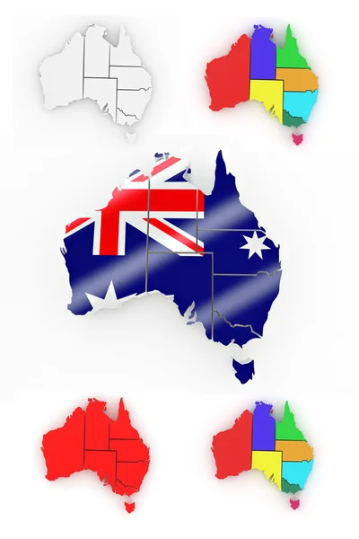 Australian kolmiulotteinen kartta — kuvapankkivalokuva