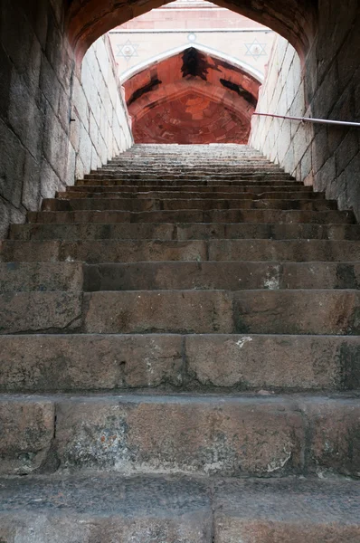 Escadas do túmulo de Humayun, Delhi, Índia — Fotografia de Stock