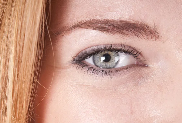 Makro záběr ženského oka — Stock fotografie