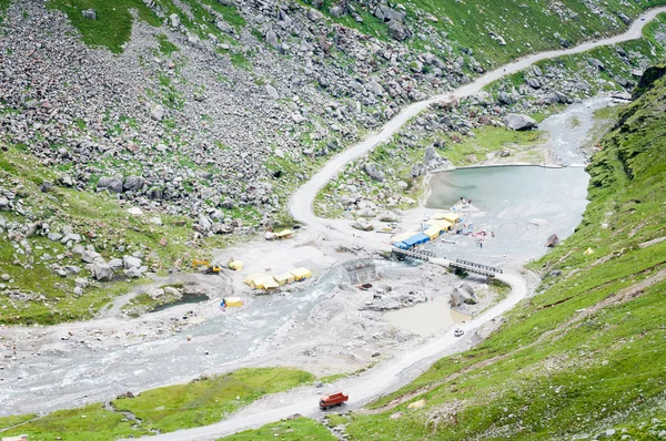 stock image Road in valley between mountains