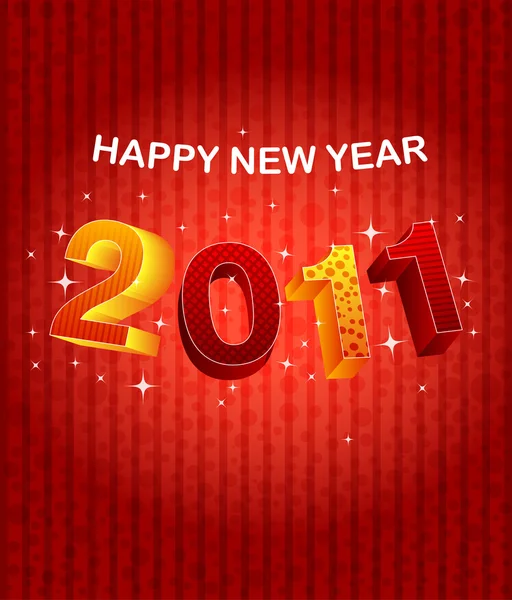 Hintergrund glückliches neues Jahr 2011. Vektor — Stockvektor