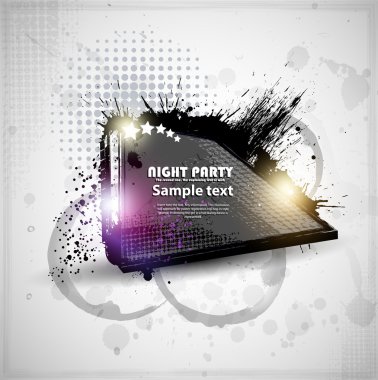 Abstraction Colour grunge poster for party.vector eps10 clipart