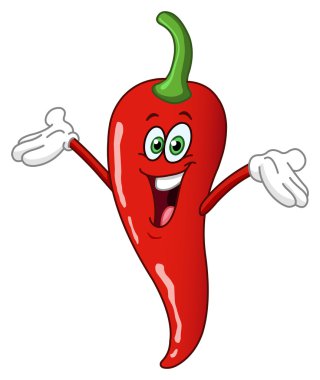 Chili pepper cartoon clipart