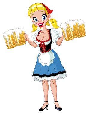 Oktoberfest girl clipart