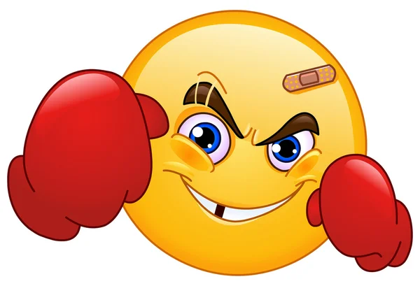 Boxer émoticône — Image vectorielle