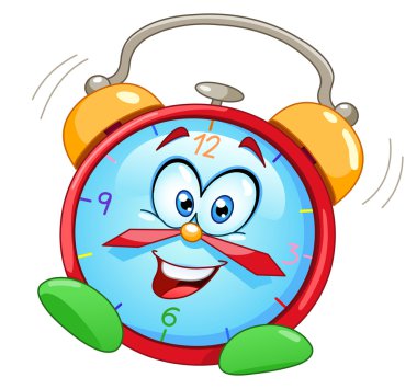 Cartoon alarm clock clipart