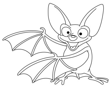 Outlined bat clipart