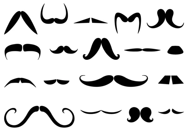 Ensemble de moustaches — Image vectorielle