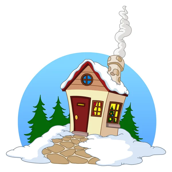 Maison d'hiver — Image vectorielle