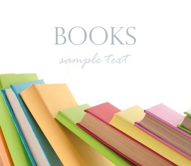 Many colorful books clipart
