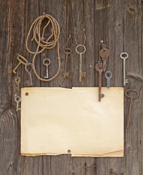 Antik çelik anahtarlar — Stok fotoğraf
