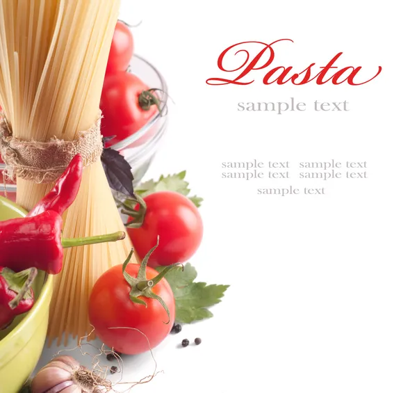 Pasta italiana con pomodori — Foto Stock