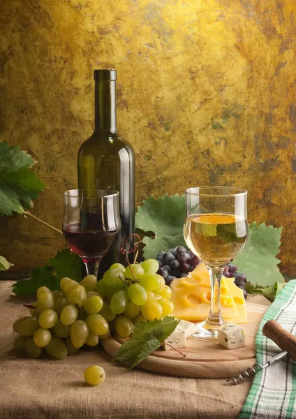 Witte wijn stilleven — Stockfoto