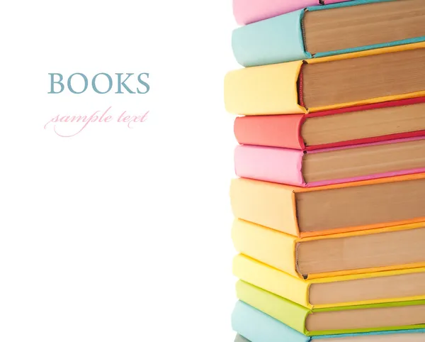 Close up de pilha de livros coloridos — Fotografia de Stock