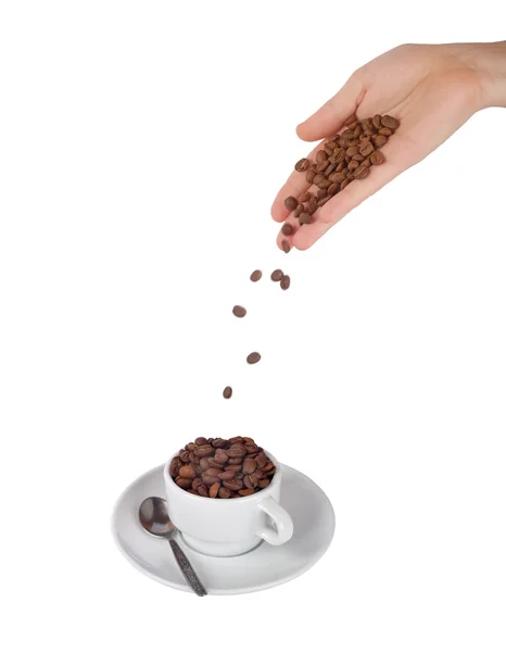 Жменька кави — стокове фото