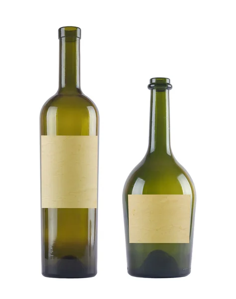 Изолированные бутылки вина — стоковое фото