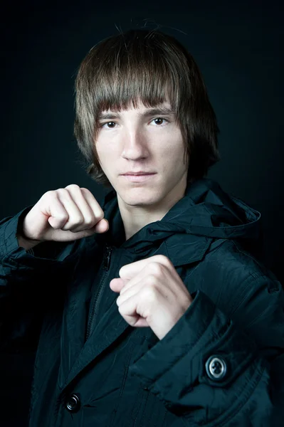 Young man in jacket — Stock Photo, Image