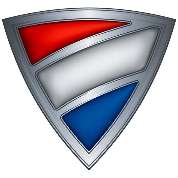 Escudo de acero con bandera Holanda — Vector de stock