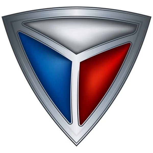 Escudo de aço com bandeira República Checa — Vetor de Stock