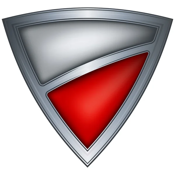 Escudo de aço com bandeira Polónia —  Vetores de Stock