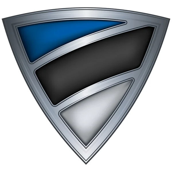 Escudo de aço com bandeira Estónia — Vetor de Stock