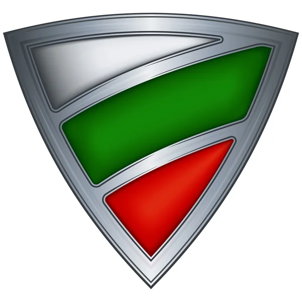 Perisai baja dengan bendera Bulgaria - Stok Vektor