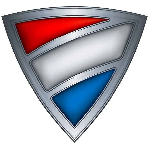 Stahlschild mit luxemburger Flagge — Stockvektor