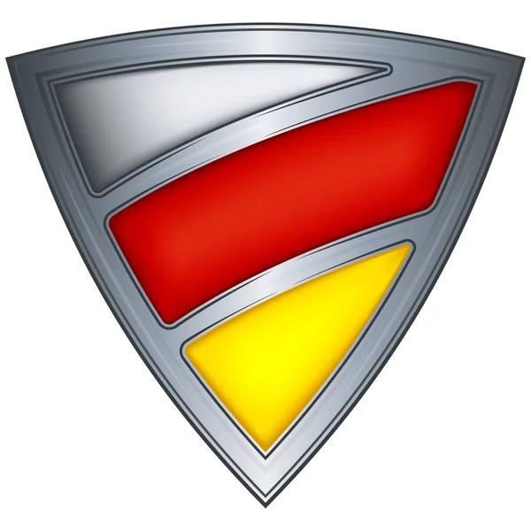 Escudo de aço com bandeira Ossétia — Vetor de Stock