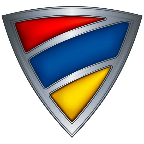 Steel shield with flag Armenia — Stock Vector