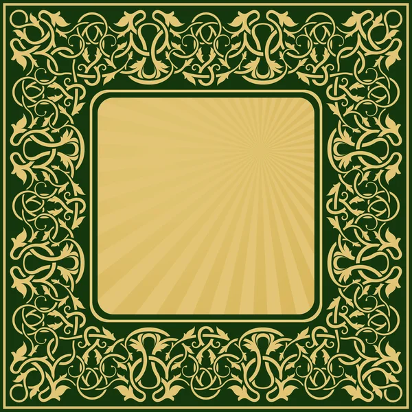 Rectángulo marco de oro — Archivo Imágenes Vectoriales