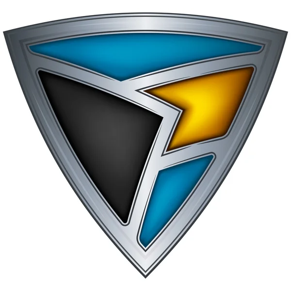 Escudo de aço com bandeira Bahamas —  Vetores de Stock