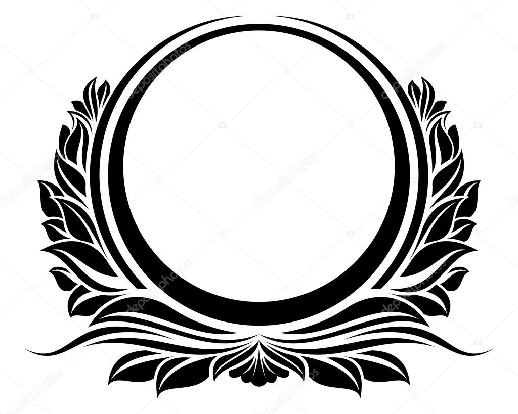 Black circle frame