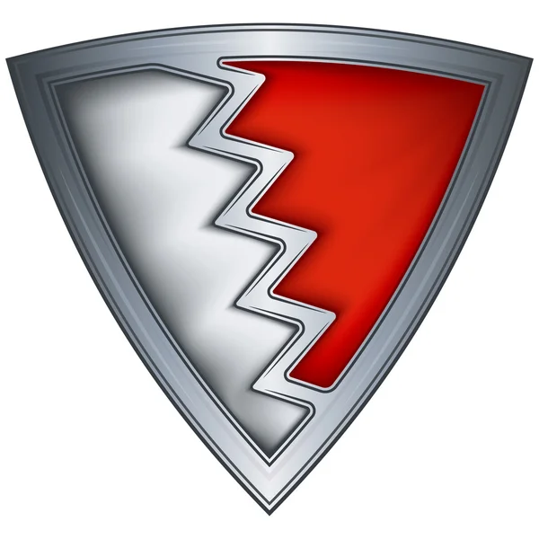 Escudo de aço com bandeira Bahrein — Vetor de Stock