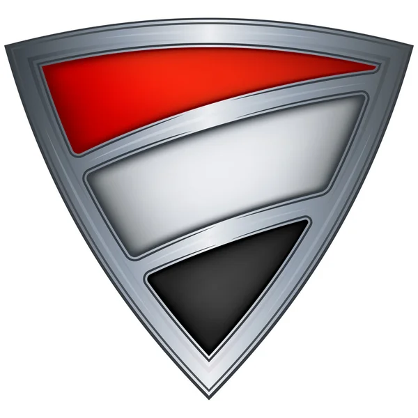 Steel shield with flag Yemen — Stok Vektör