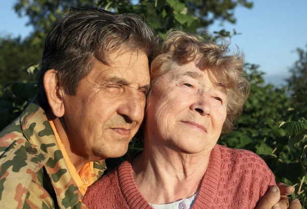 Beautiful elderly happy couple — Stock Photo, Image